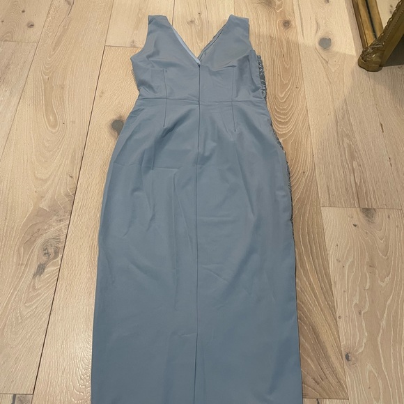 Little Mistress pencil dress with lace overlay in baby blue - Picture 8 of 8
